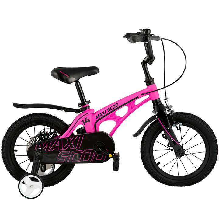 фото Велосипед детский maxiscoo cosmic стандарт плюс 14 дюймов розовый матовый