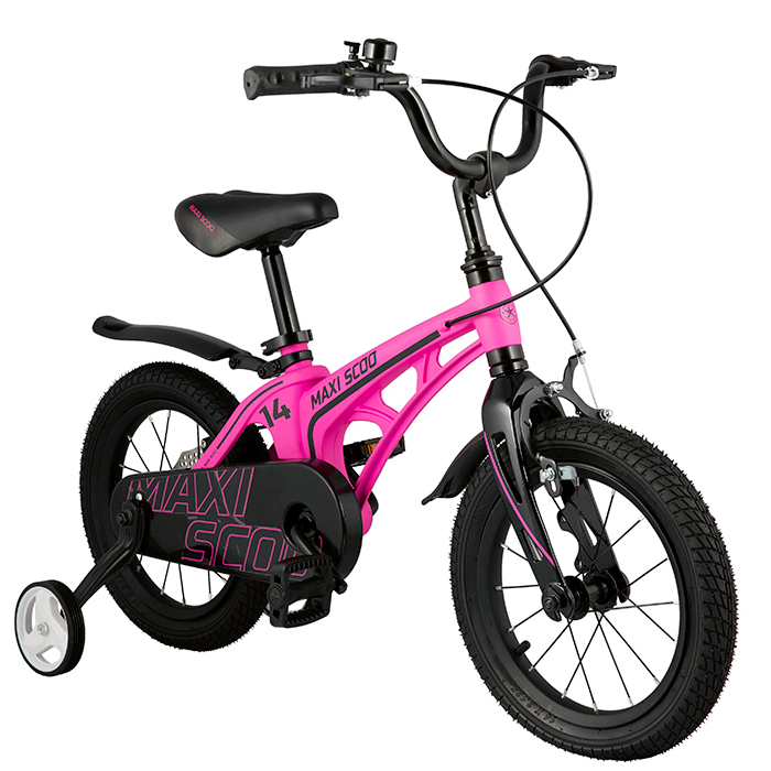 Велосипед детский Maxiscoo Cosmic стандарт плюс 14 дюймов розовый матовый - фото 2