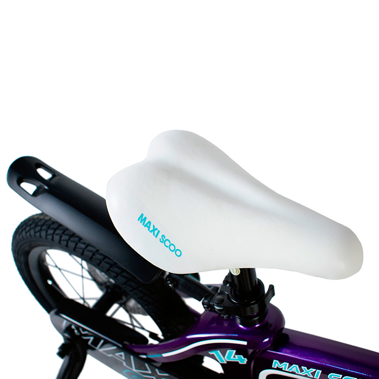 Велосипед детский Maxiscoo Cosmic стандарт плюс 14 дюймов фиолетовый - фото 4