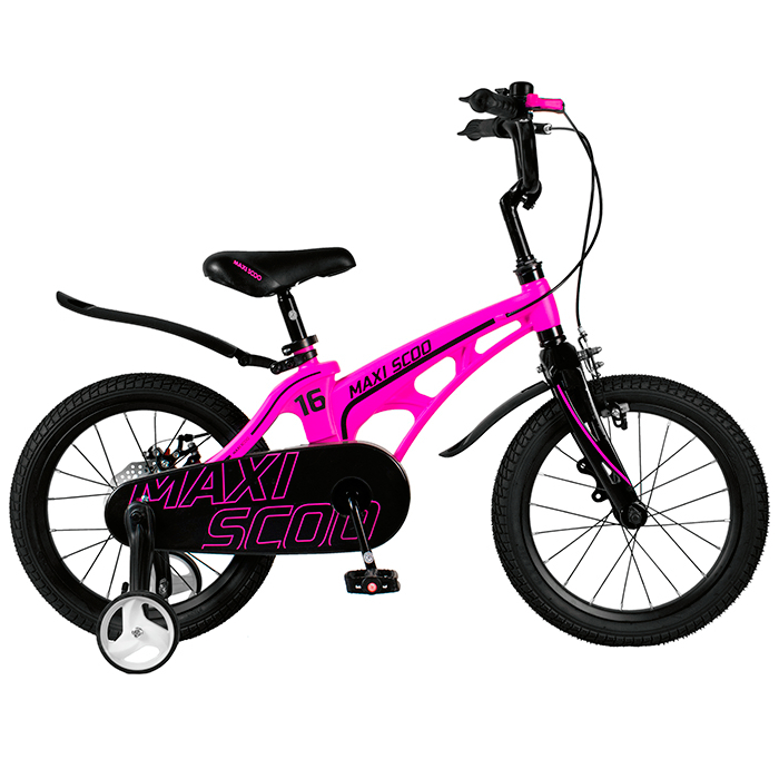 фото Велосипед детский maxiscoo cosmic стандарт плюс 16 дюймов розовый матовый