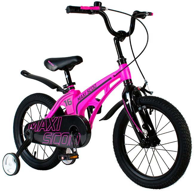 Велосипед детский Maxiscoo Cosmic стандарт плюс 16 дюймов розовый матовый - фото 2