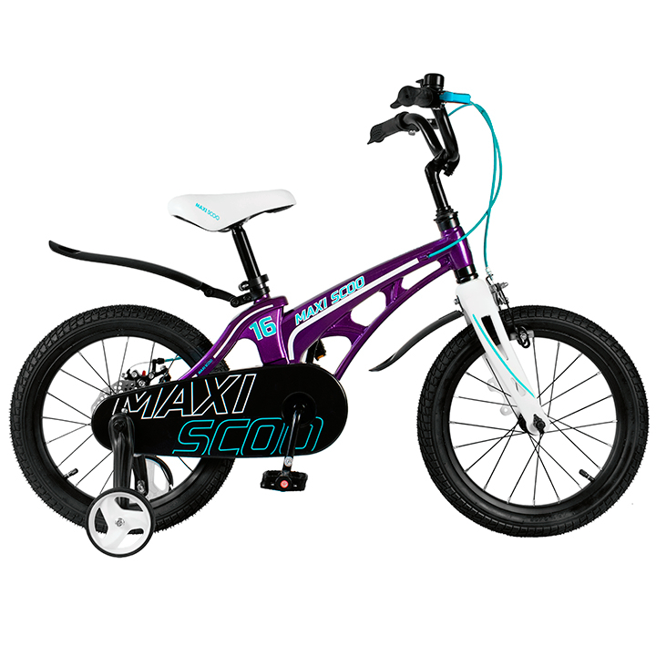 Велосипед детский Maxiscoo Cosmic стандарт плюс 16 дюймов фиолетовый - фото 1
