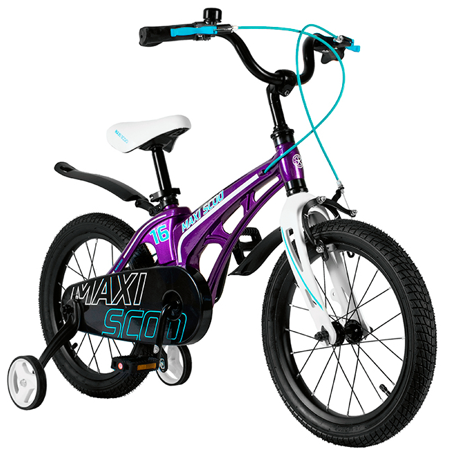 Велосипед детский Maxiscoo Cosmic стандарт плюс 16 дюймов фиолетовый - фото 2