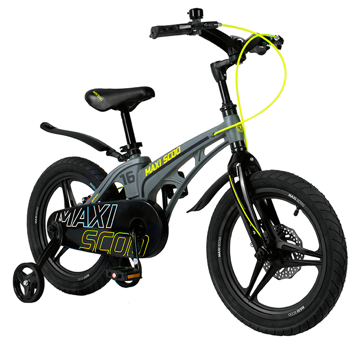 Велосипед детский Maxiscoo Cosmic делюкс плюс 16 дюймов серый матовый - фото 2