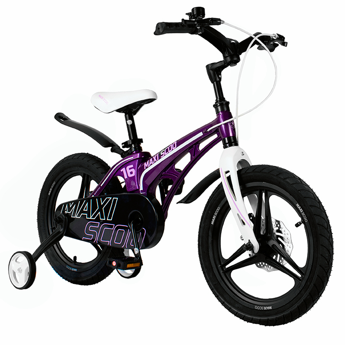 Велосипед детский Maxiscoo Cosmic делюкс плюс 16 дюймов фиолетовый - фото 2