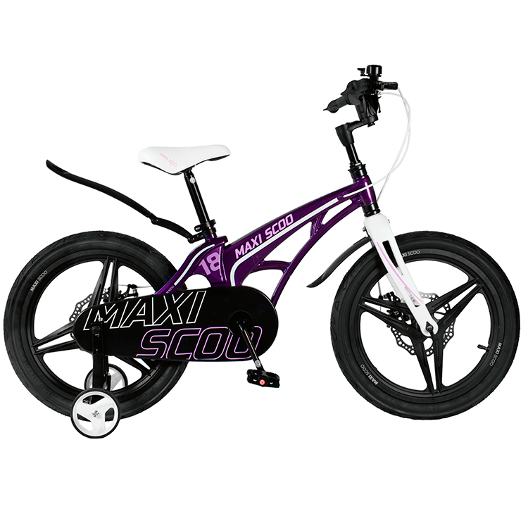 Велосипед детский Maxiscoo Cosmic делюкс плюс 18 дюймов фиолетовый