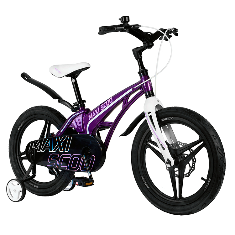 Велосипед детский Maxiscoo Cosmic делюкс плюс 18 дюймов фиолетовый - фото 2