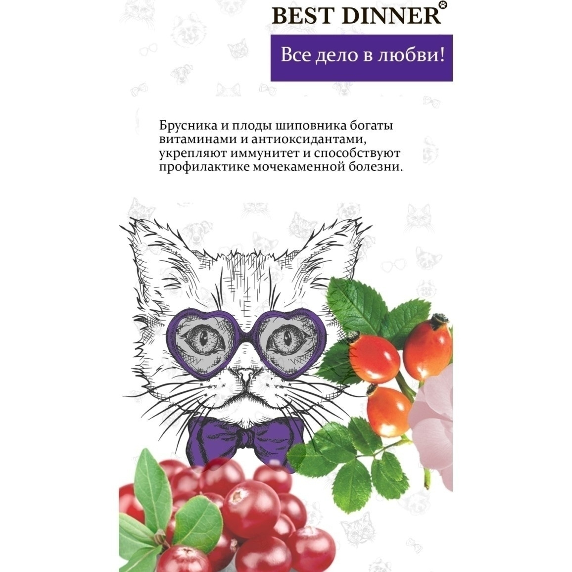 фото Корм для стерилизованных кошек best dinner с ягненком и ягодами 400 г