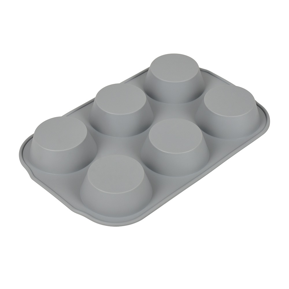 Форма силиконовая Marmiton Basic кексы 6 ячеек 29x19x3 см, цвет серый - фото 4