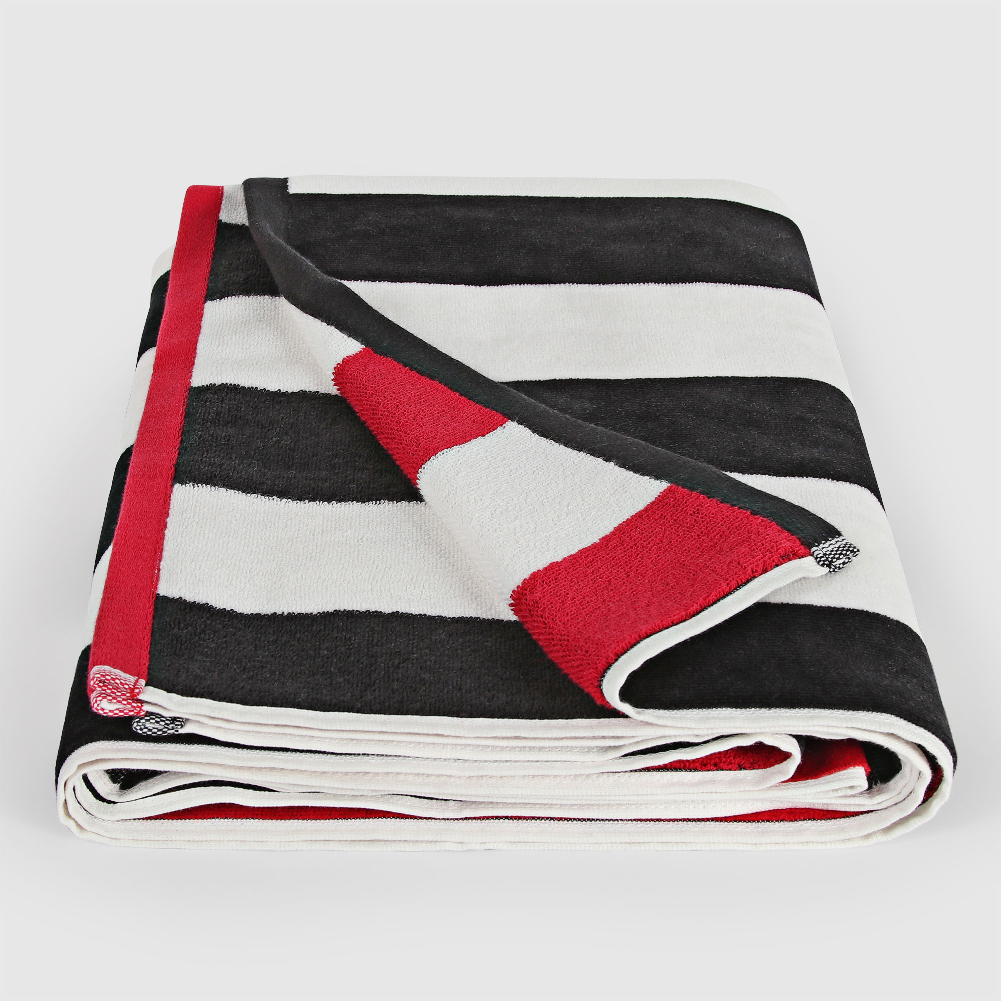 фото Пляжное полотенце maisonette efes белое с красным и чёрным 86х173 см