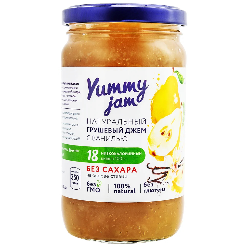 Джем низкокалорийный Yummy грушевый с ванилью 350 г