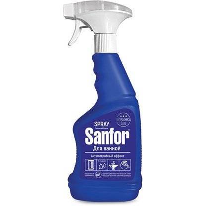 фото Спрей чистящий sanfor антимикробный эффект для ванной комнаты 750 мл