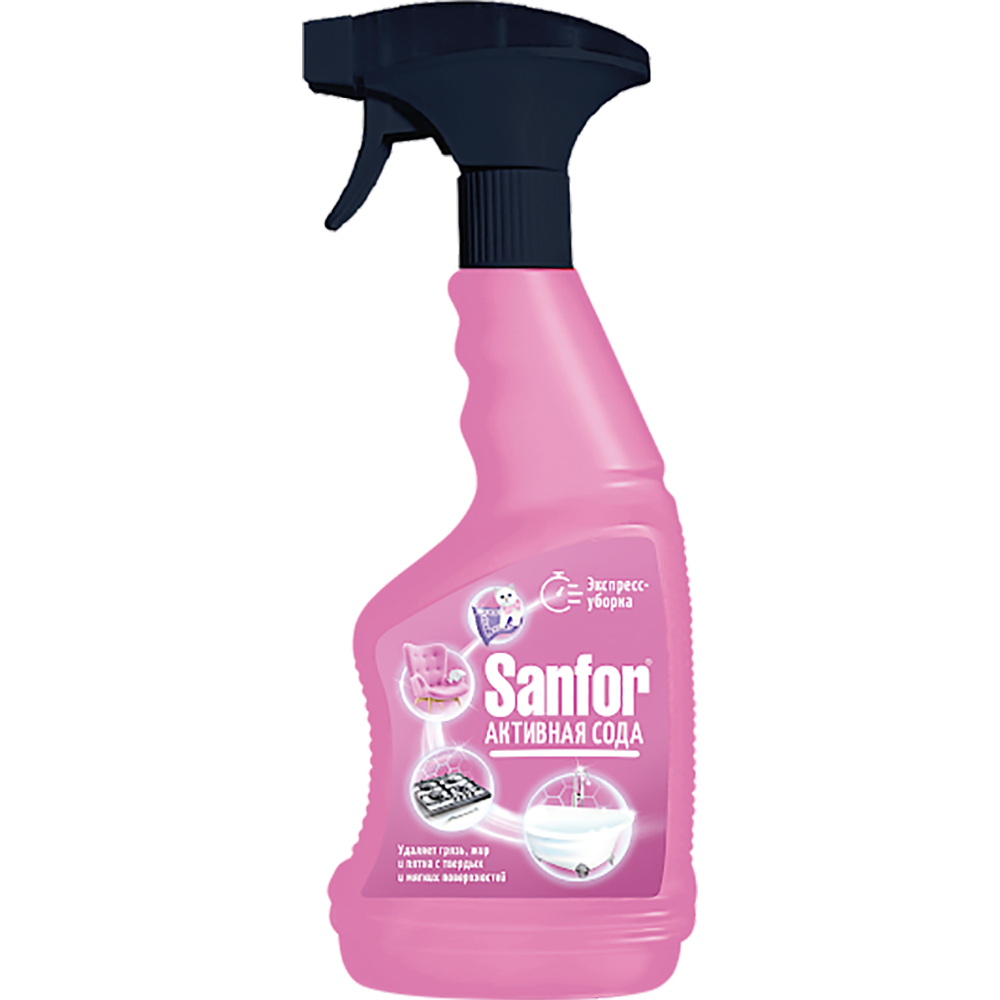 Средство чистящее Sanfor для твёрдых и мягких поверхностей 500 мл - фото 1