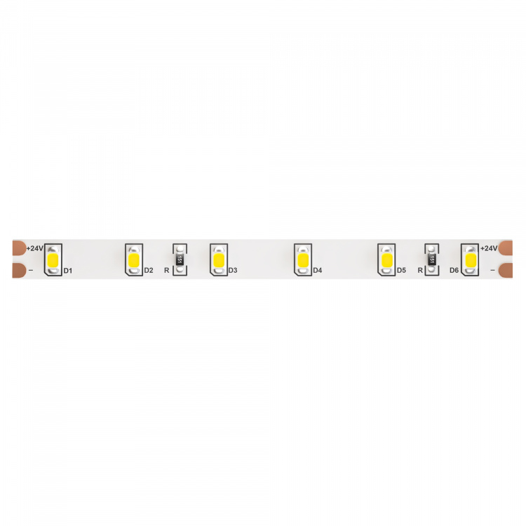 фото Светодиодная лента maytoni 10141 24в, smd 2835, 4,8вт/м, 6000k, ip65, 500 лм/м, холодный белый 5м