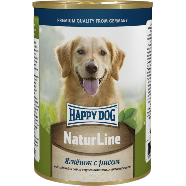 фото Корм для собак happy dog natur line ягненок с рисом 410 г