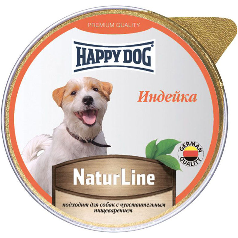фото Корм для собак happy dog natur line с индейкой 125 г