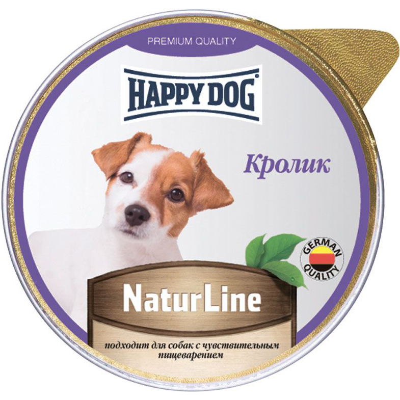 фото Корм для собак happy dog natur line с кроликом 125 г