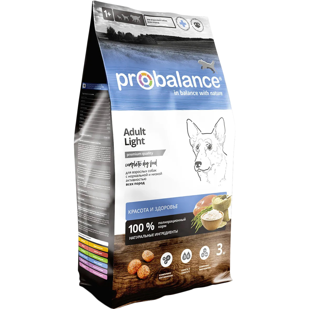 Корм для собак ProBalance Adult Light 3 кг