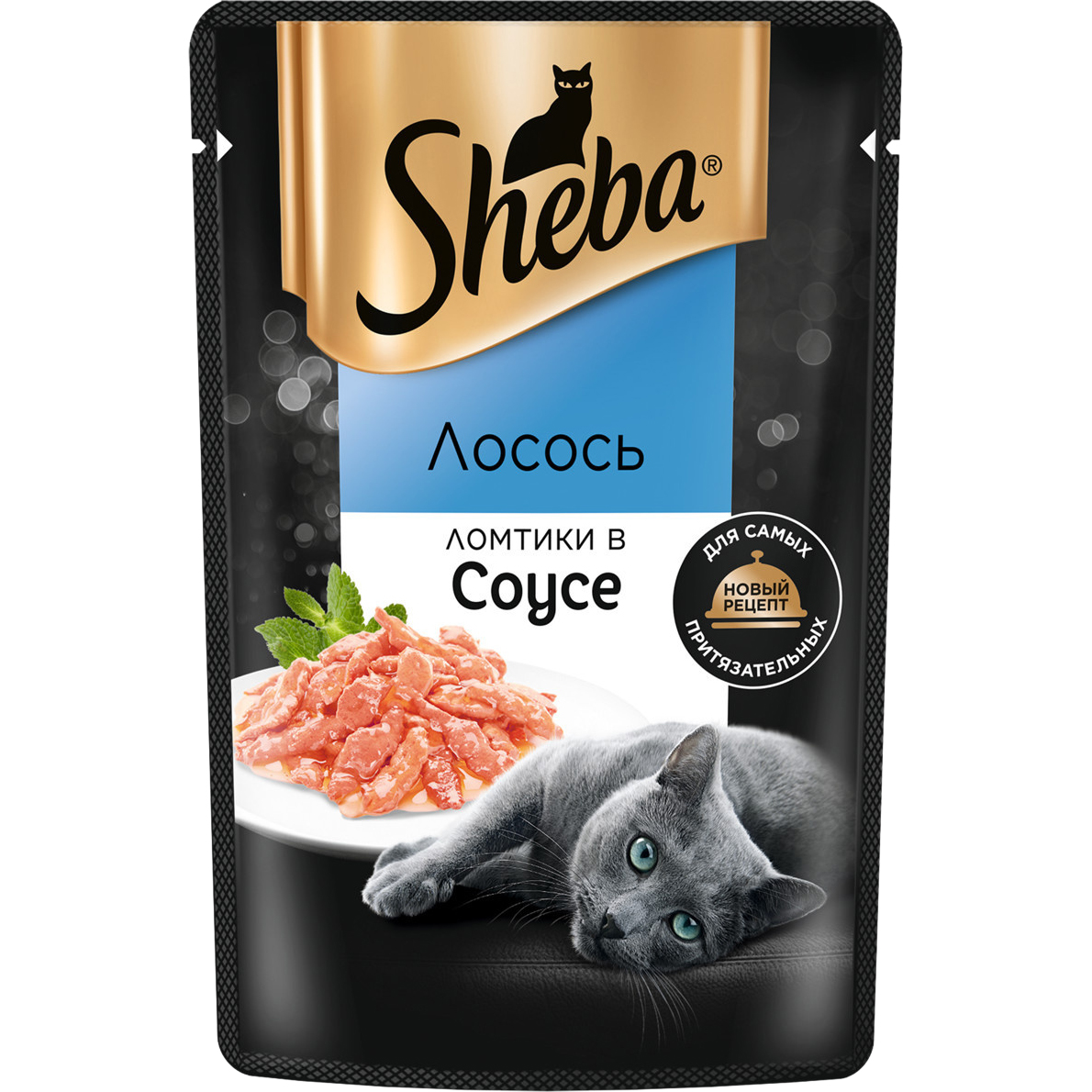 фото Корм для кошек sheba лосось ломтики в соусе 75 г
