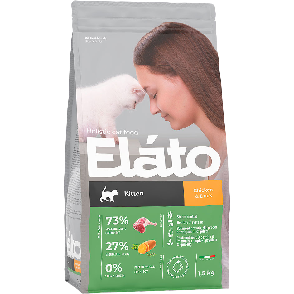 Корм для котят Elato Holistic Kitten Курица и утка 1,5 кг