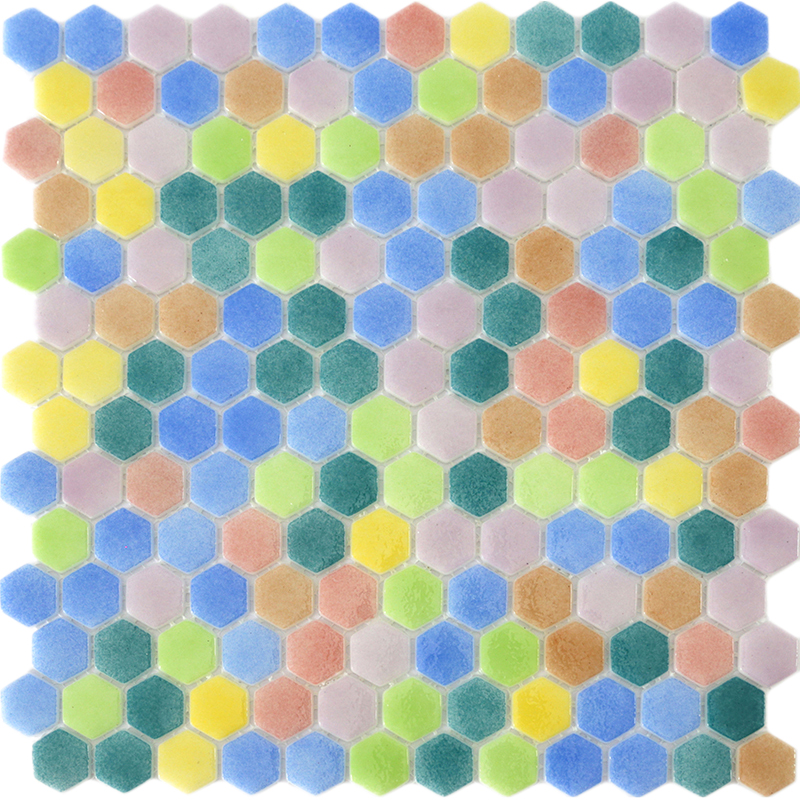 фото Мозаика natural mosaic steppa stp-mix001-hex 31,5x31,5x0,45 см