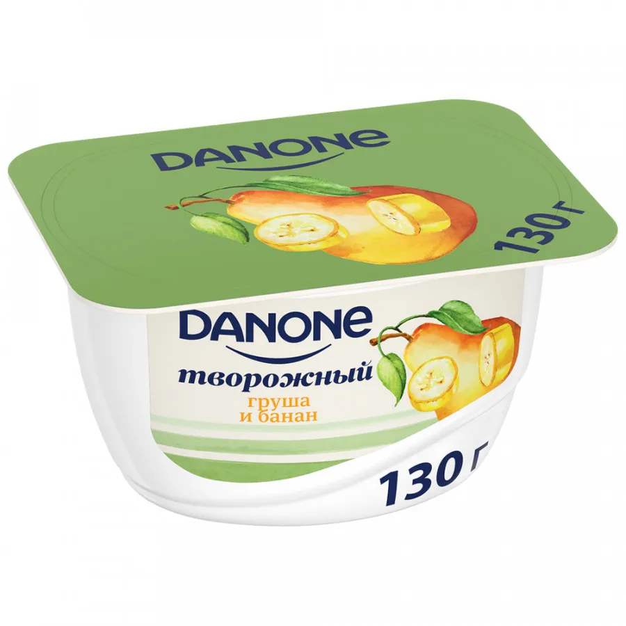 фото Творожок danonee с грушей и бананом 3.6%, 130 г