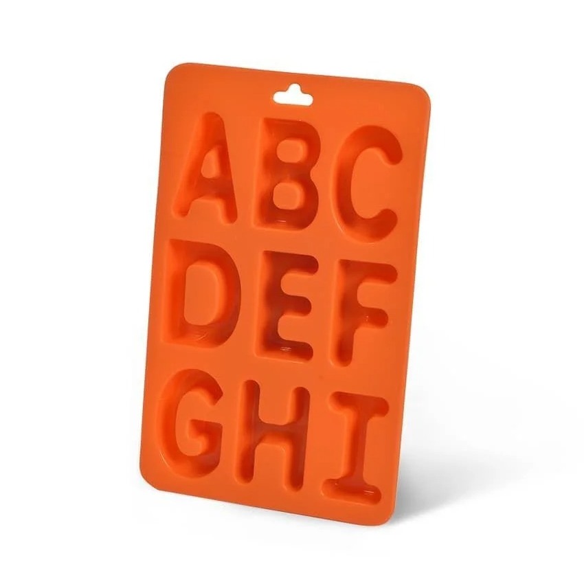 Форма для льда Fissman буквы английского алфавита от A до I, цвет оранжевый