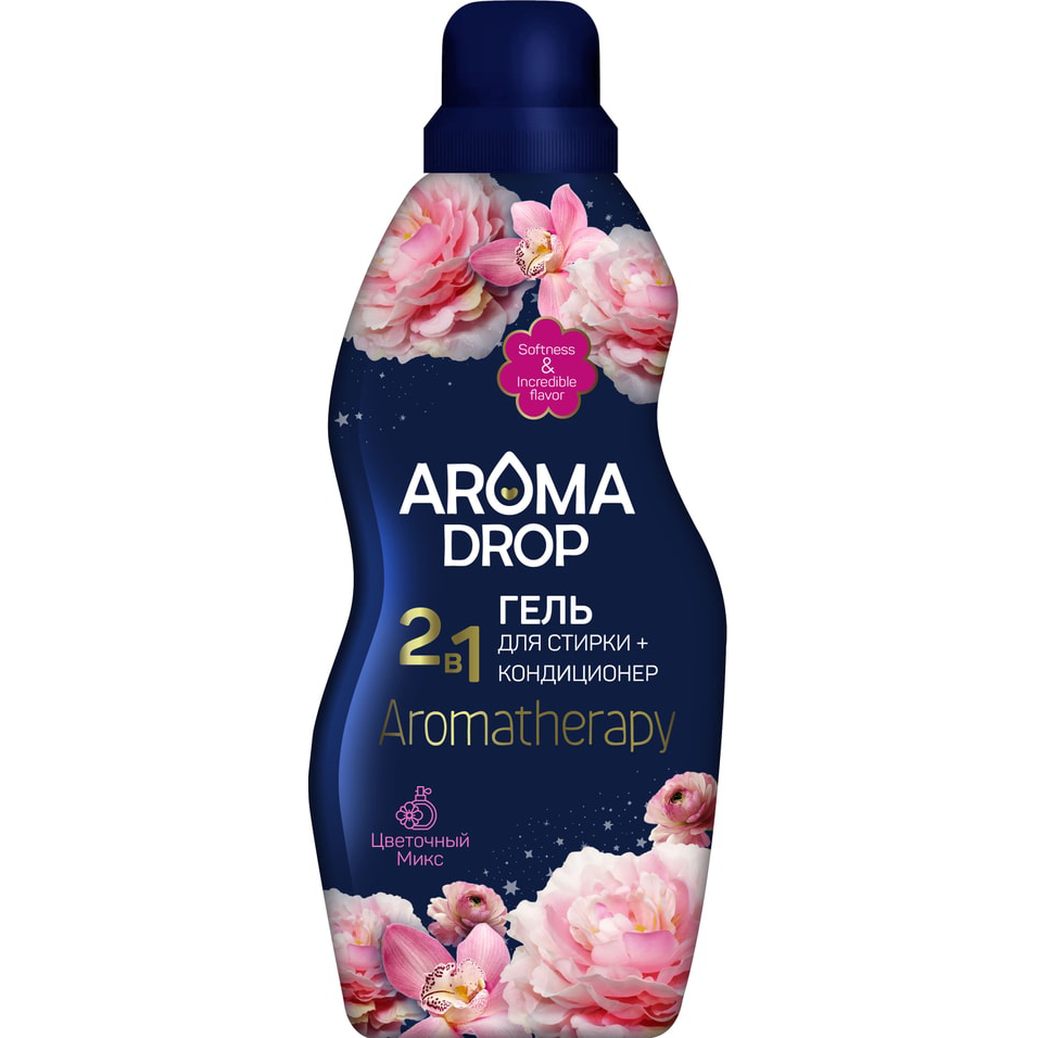 фото Гель для стирки aroma drop aromatherapy 2в1 цветочный микс 1 л