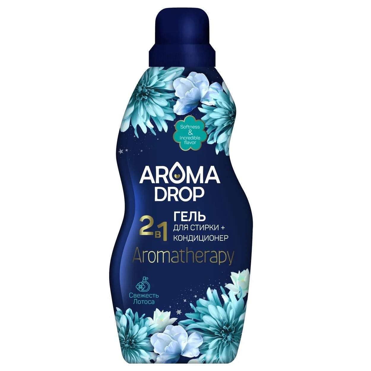 фото Гель для стирки aroma drop 2 в 1 свежесть лотоса 1 л