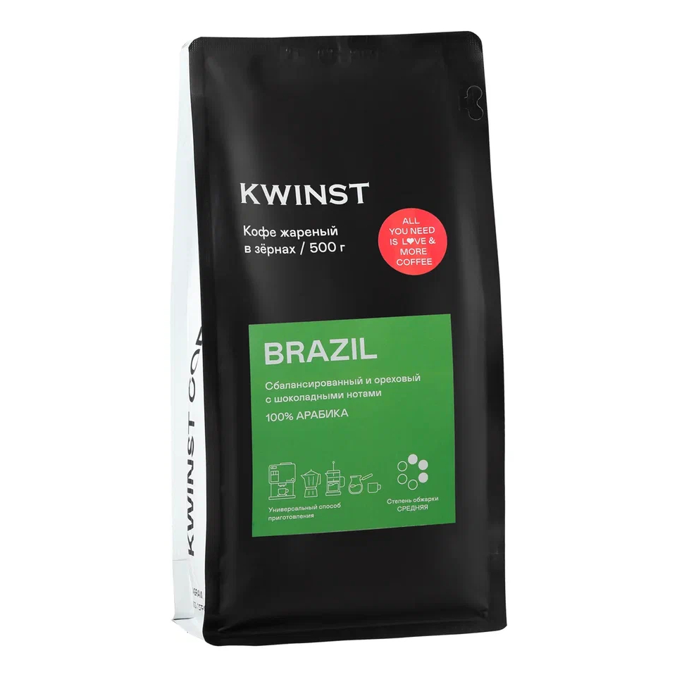 Кофе в зернах Kwinst Brazil, 500 г