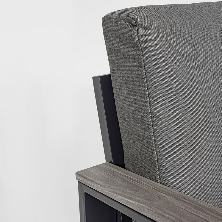 Комплект мебели Bizzotto Belmar 4 предмета, цвет серый, размер 132х75х84 см - фото 7