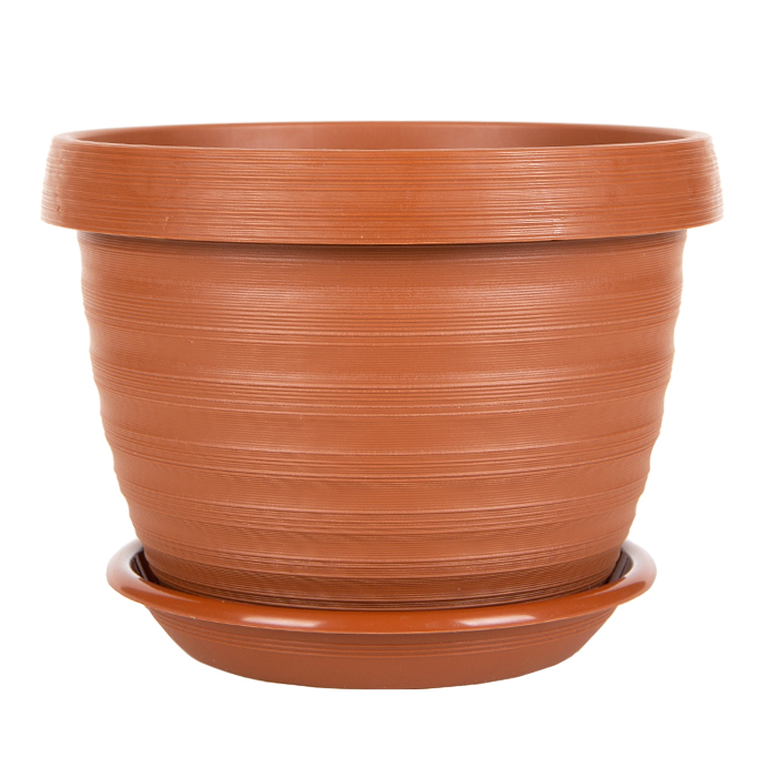 Горшок Ливингрин Толедо d 27см 7л терра с поддоном