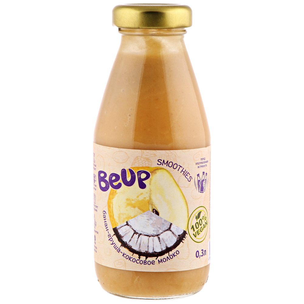 

Смузи be Up банан, груша, кокосовое молоко, 0.3 л