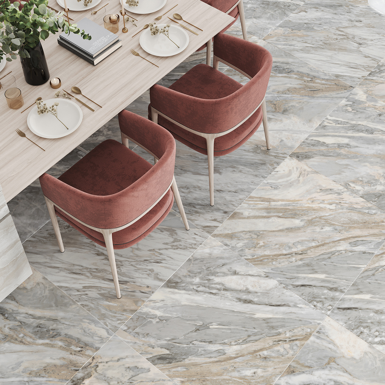 фото Плитка alma ceramica statuario rock gfu57stk70l 57x57 см