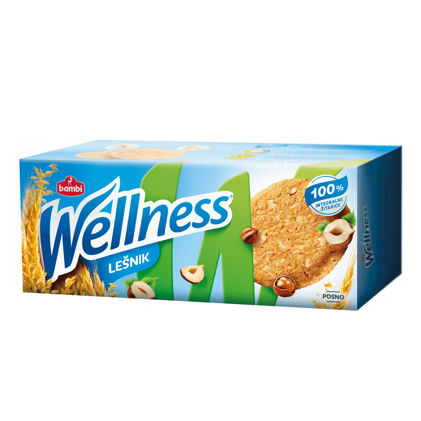 Печенье Wellness Цельнозерновые с фундуком и витаминами, 210 г