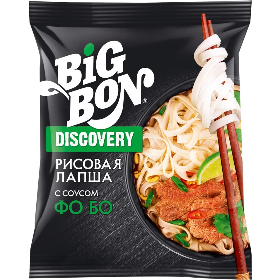 Лапша Big Bon Discovery Рисовая по-вьетнамски соусом Фо Бо 65 г