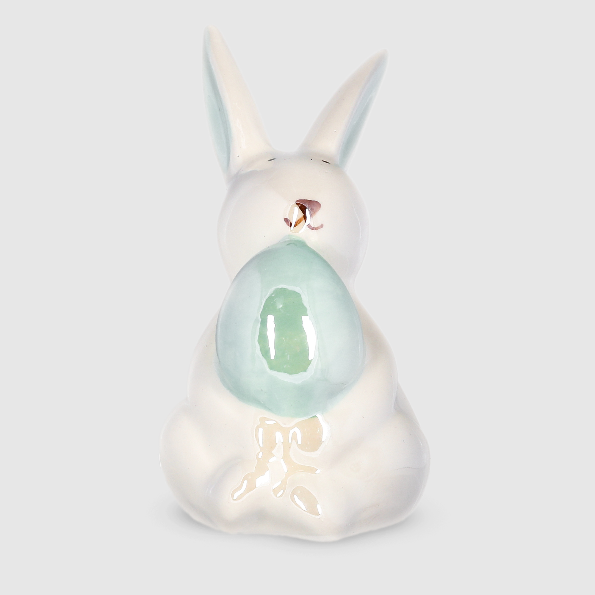 Кролик Universe Ceramics жемчужный с яйцом 8,2x6x10,5 см