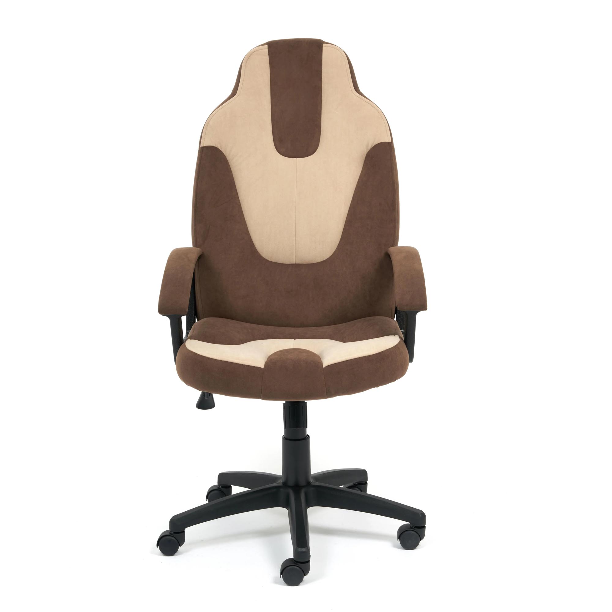 Купить Кресло компьютерное TC 15137 флок коричневый/бежевый 1