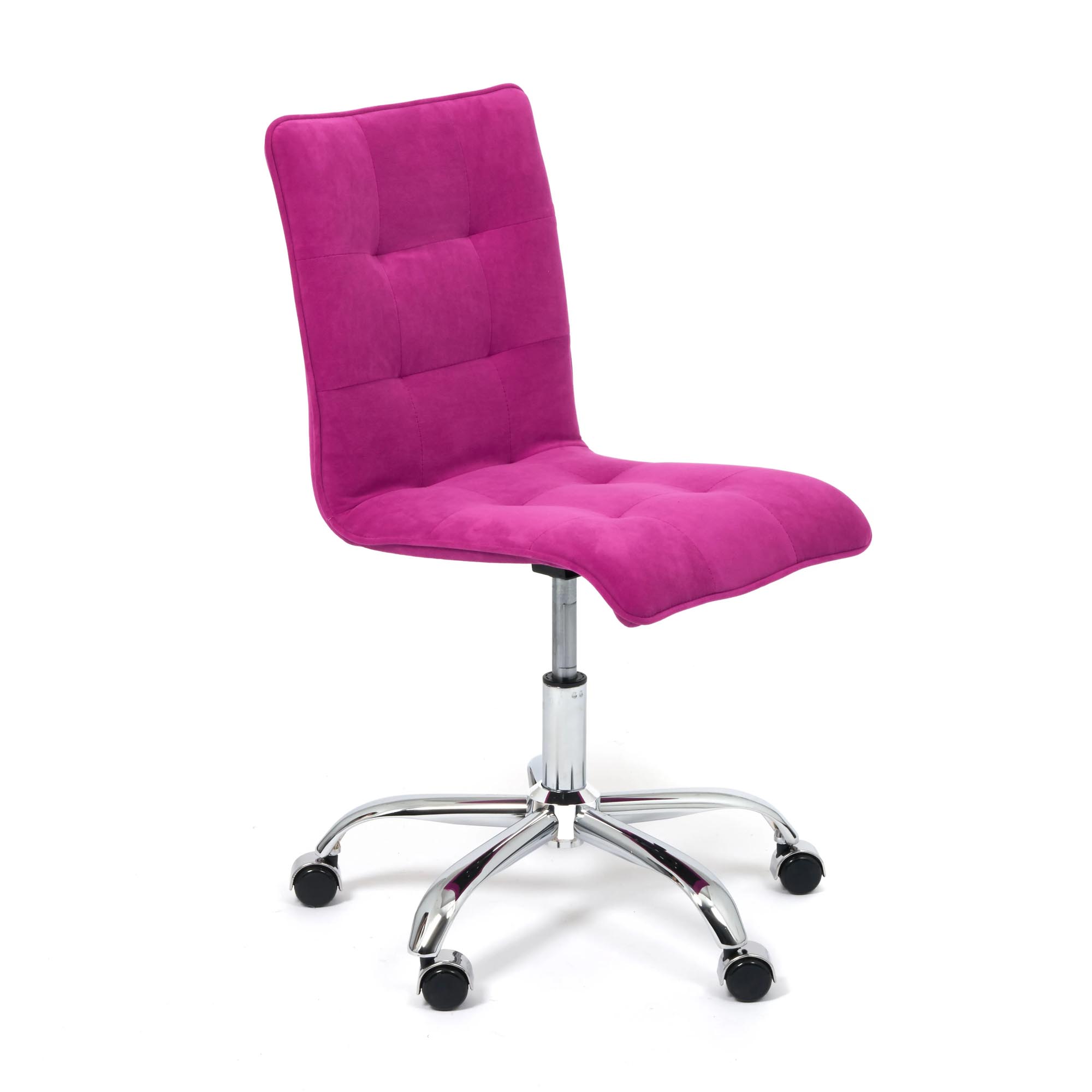 Кресло компьютерное TC Zero флок фиолетовый, цвет серебристый - фото 1