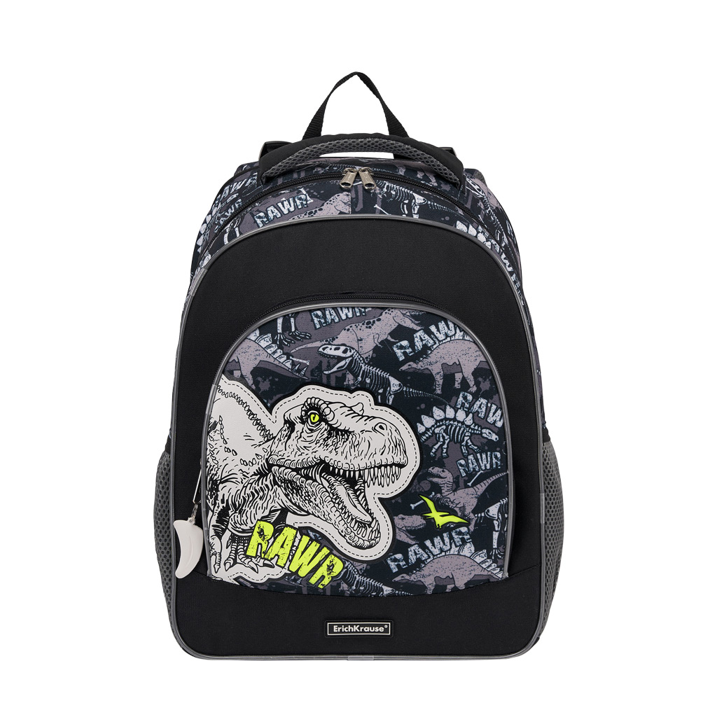 Рюкзак ученический Erich Krause ErgoLine 15 л Dinosaur Park, цвет черный - фото 2
