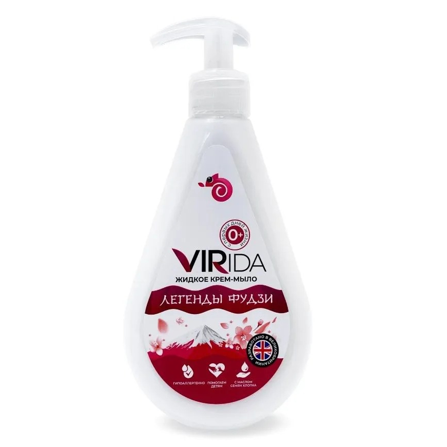 Мыло жидкое VIRida с маслом хлопка 500 мл - фото 1