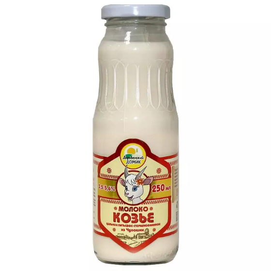 Молоко козье Деревенский дворик 3,5-5,6%, 250 мл