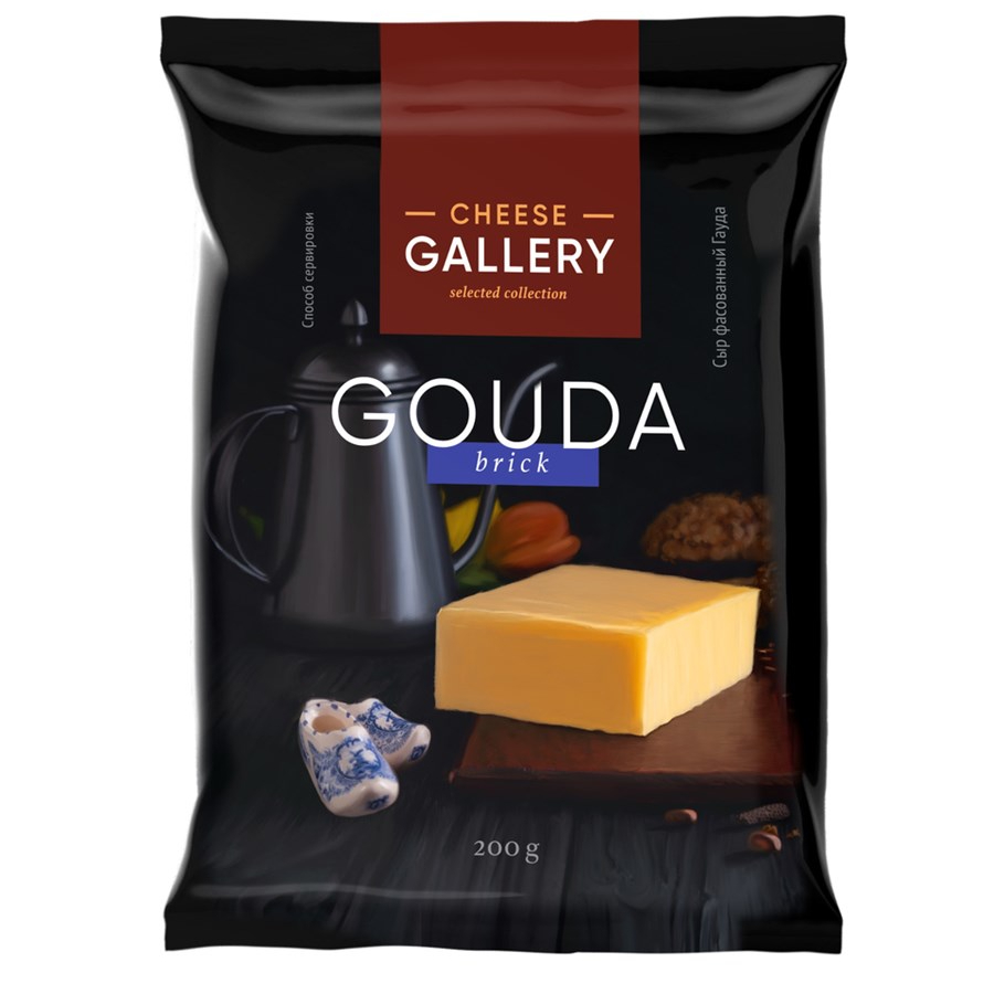 Твёрдый сыр Cheese Gallery Гауда 45%, 200 г