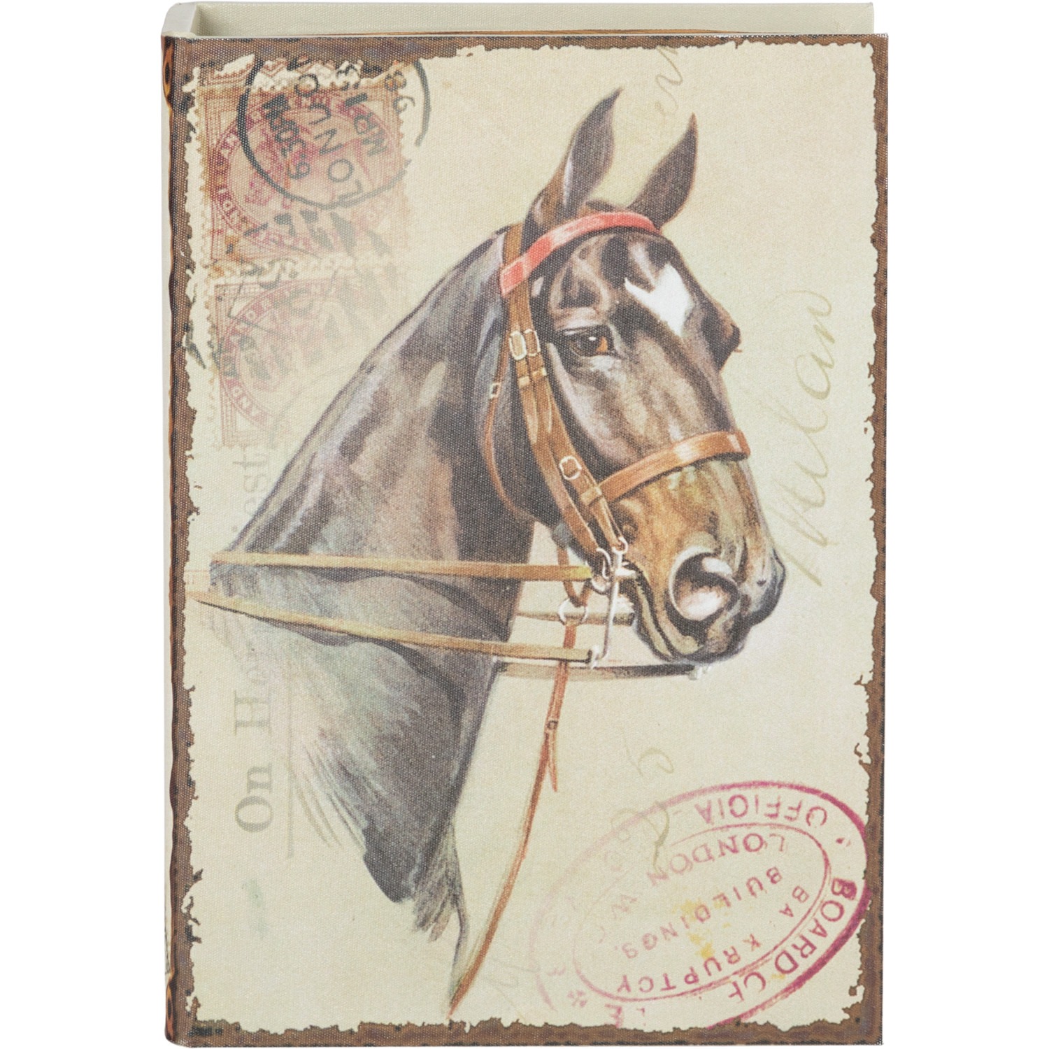 фото Шкатулка glasar в виде книги с лошадью 21,2х7,2х30,2 см
