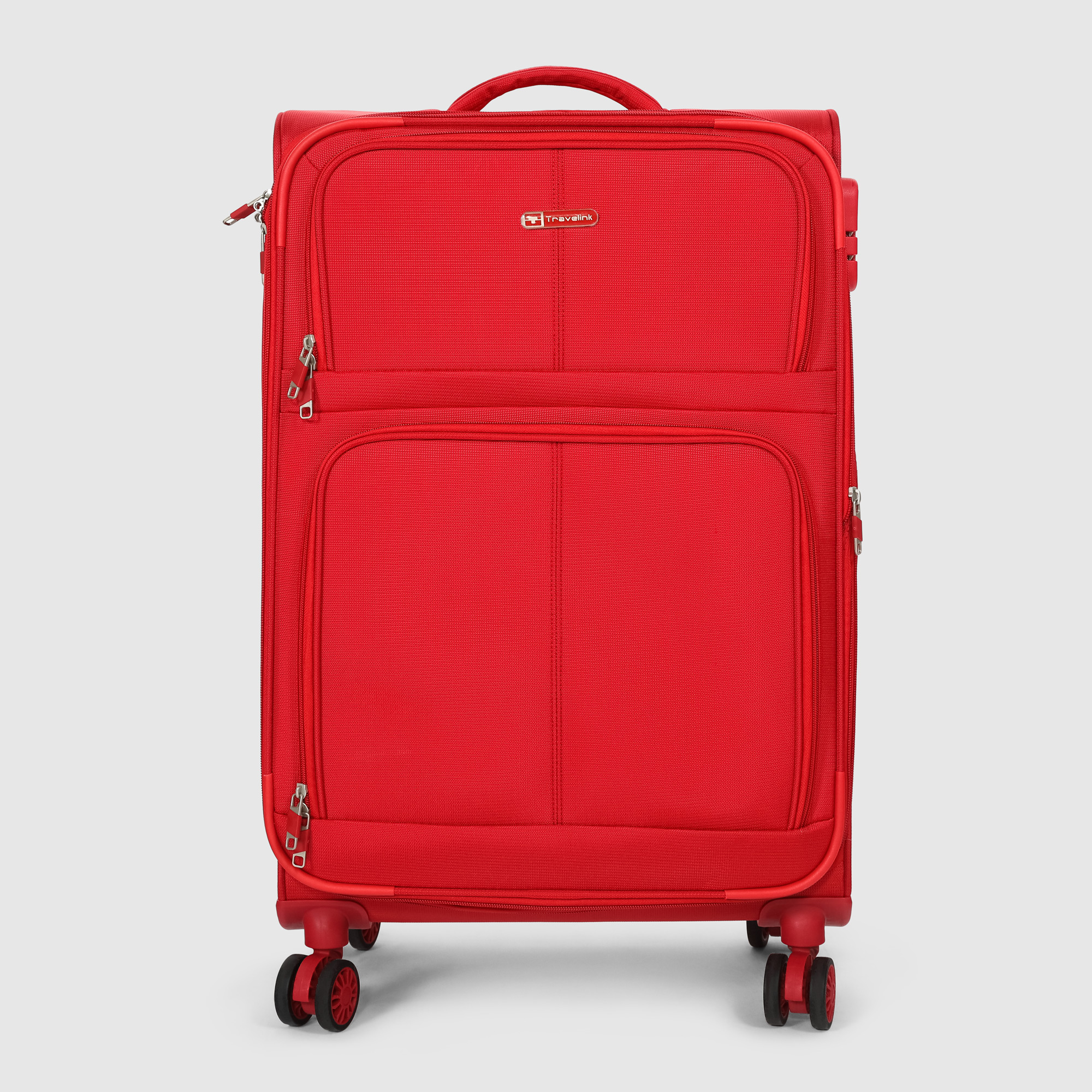 Чемодан красный Travelink ультралегкий S 36x22x55 см, размер S - фото 4