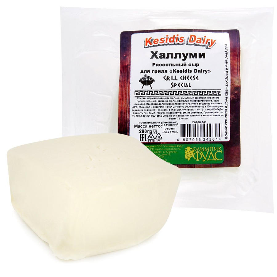 Сыр полутвердый для гриля Kesidis Dairy Халлуми 40% 280 г