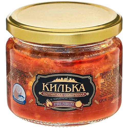 Килька балтийская Русские Берега в томатном соусе Premium 250 г