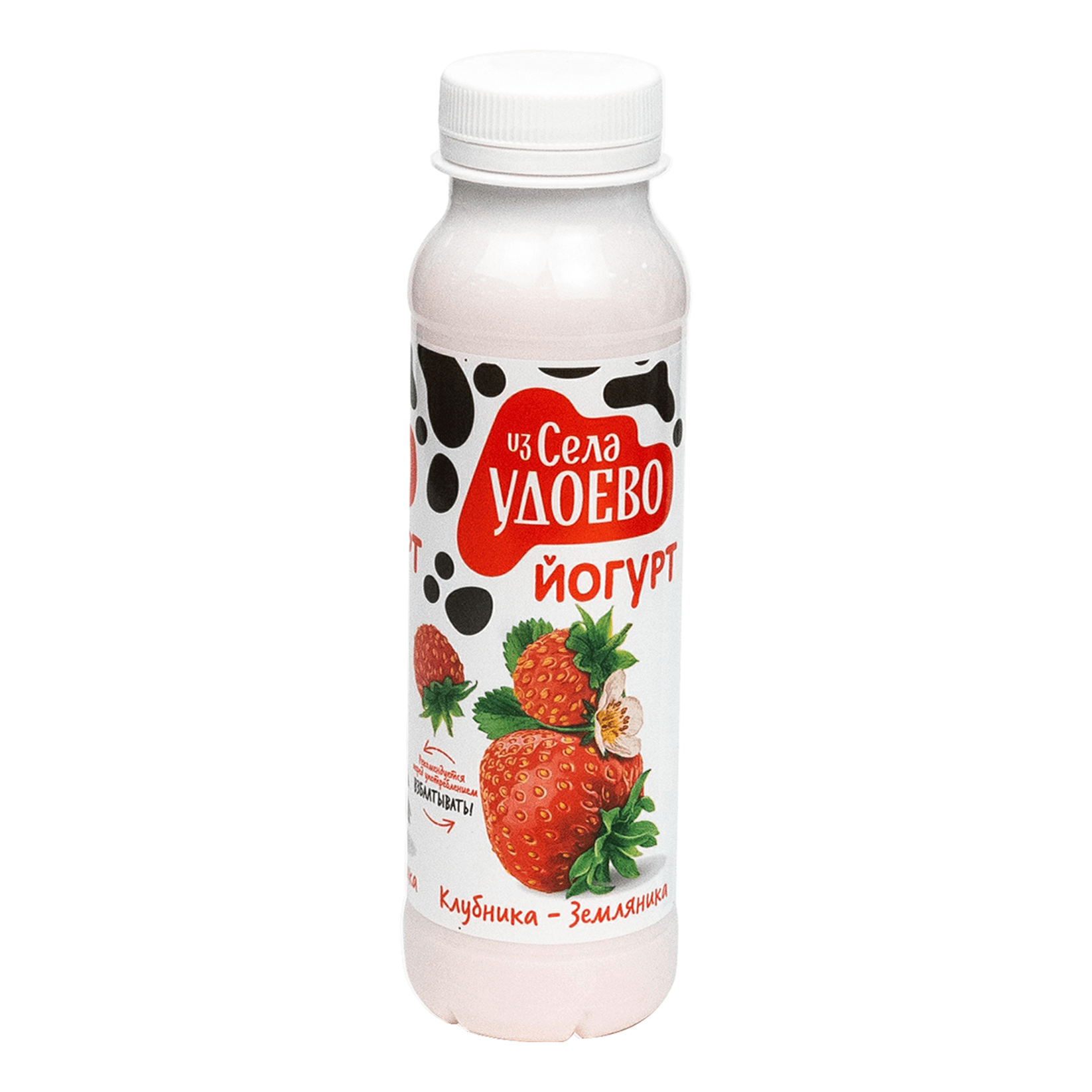 Йогурт питьевой Из села Удоево с клубникой и земляникой 2,5%, 260 г