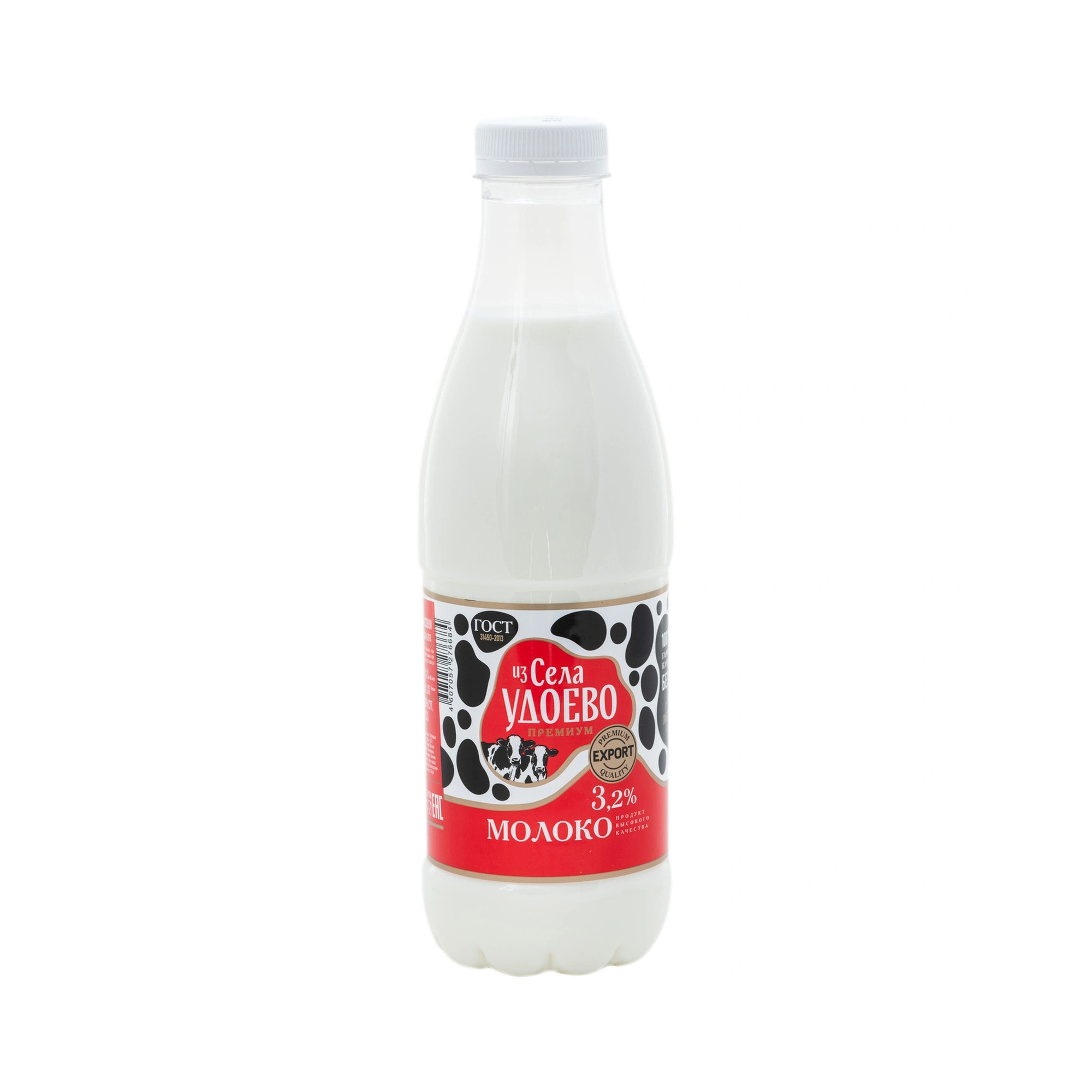 Молоко Из Села Удоево пастеризованное 3,2%, 835 г