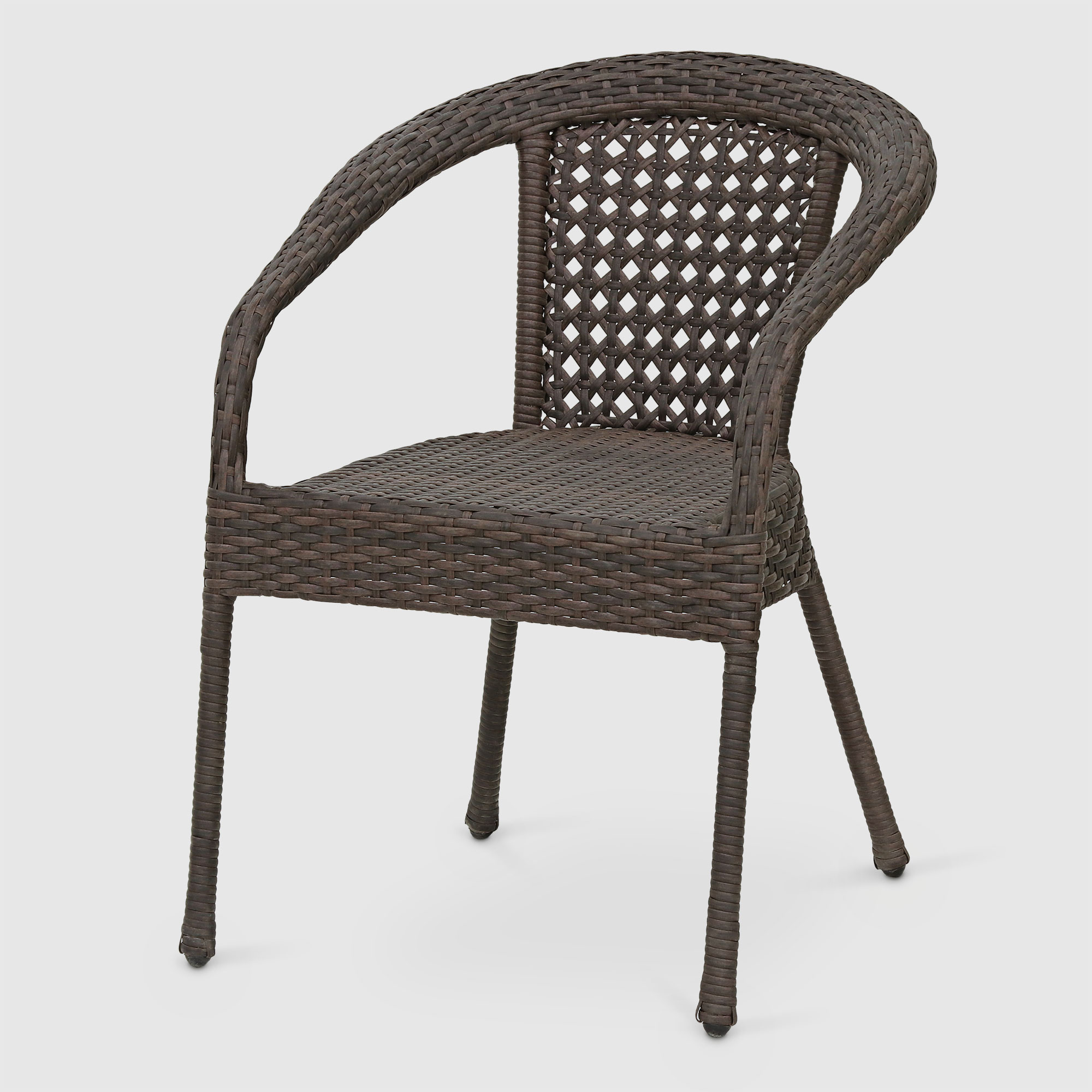 Комплект Aiko Deco Стол + 4 кресла коричневый, размер 53x60х80 - фото 3